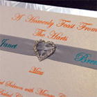 Custom wedding ribbon for Wedding Menu