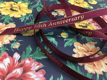 3/8" x 50 yds Metallic Edge Satin Ribbon 3/8" Metallic Edge Satin Ribbon Personalized