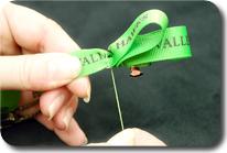 Green Custom Hair Ribbon