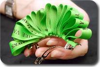 Green Custom Hair Ribbon