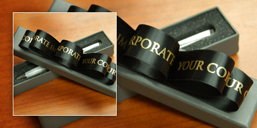 Personalized ribbon favors for event