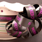 Brown Custom Logo Ribbon for Pottery