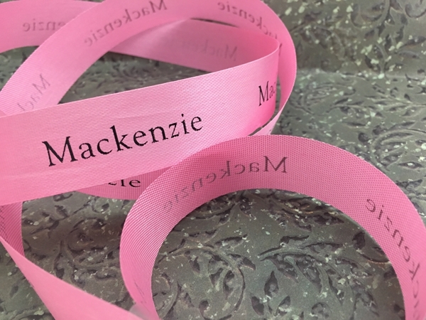 Pink Satin Acetate Personal Ribbon